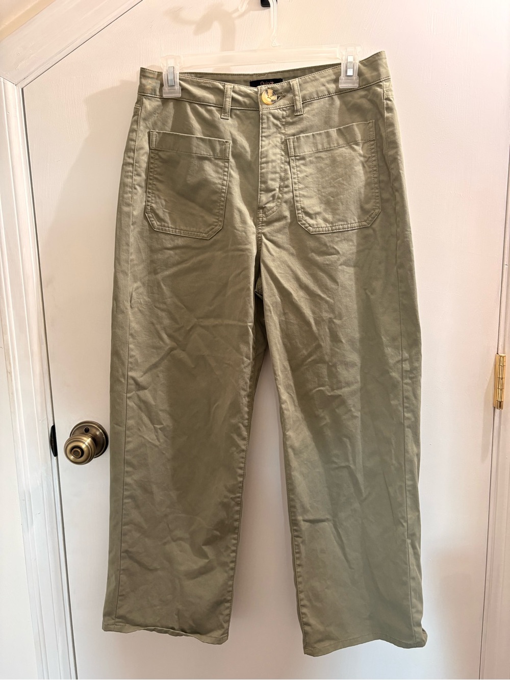 Quince Organic Cotton Cropped Wide Leg Pant